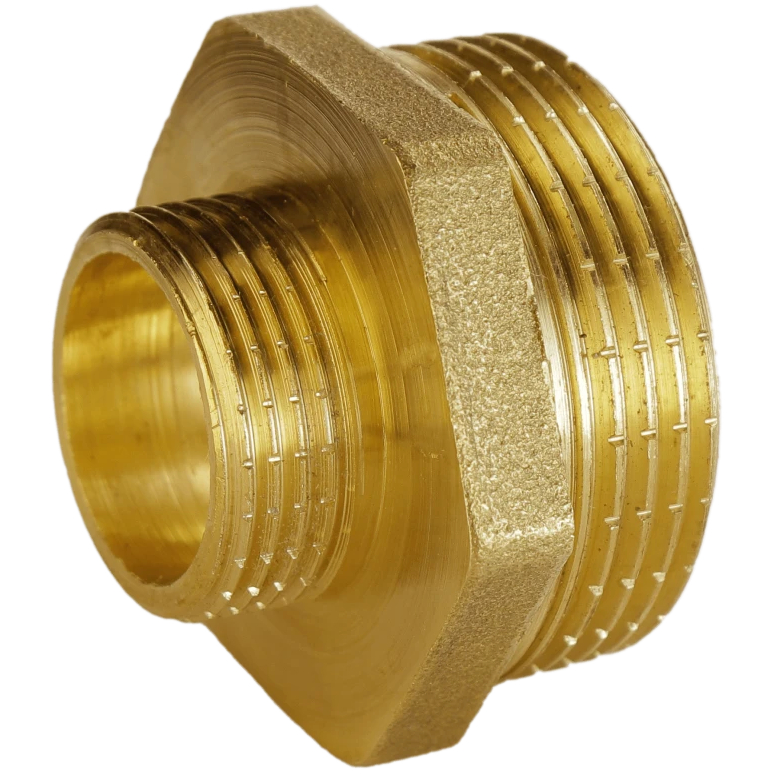 Ніпель редукційний 1 1/2″х 3/4″ЗЗ латунний А0510А