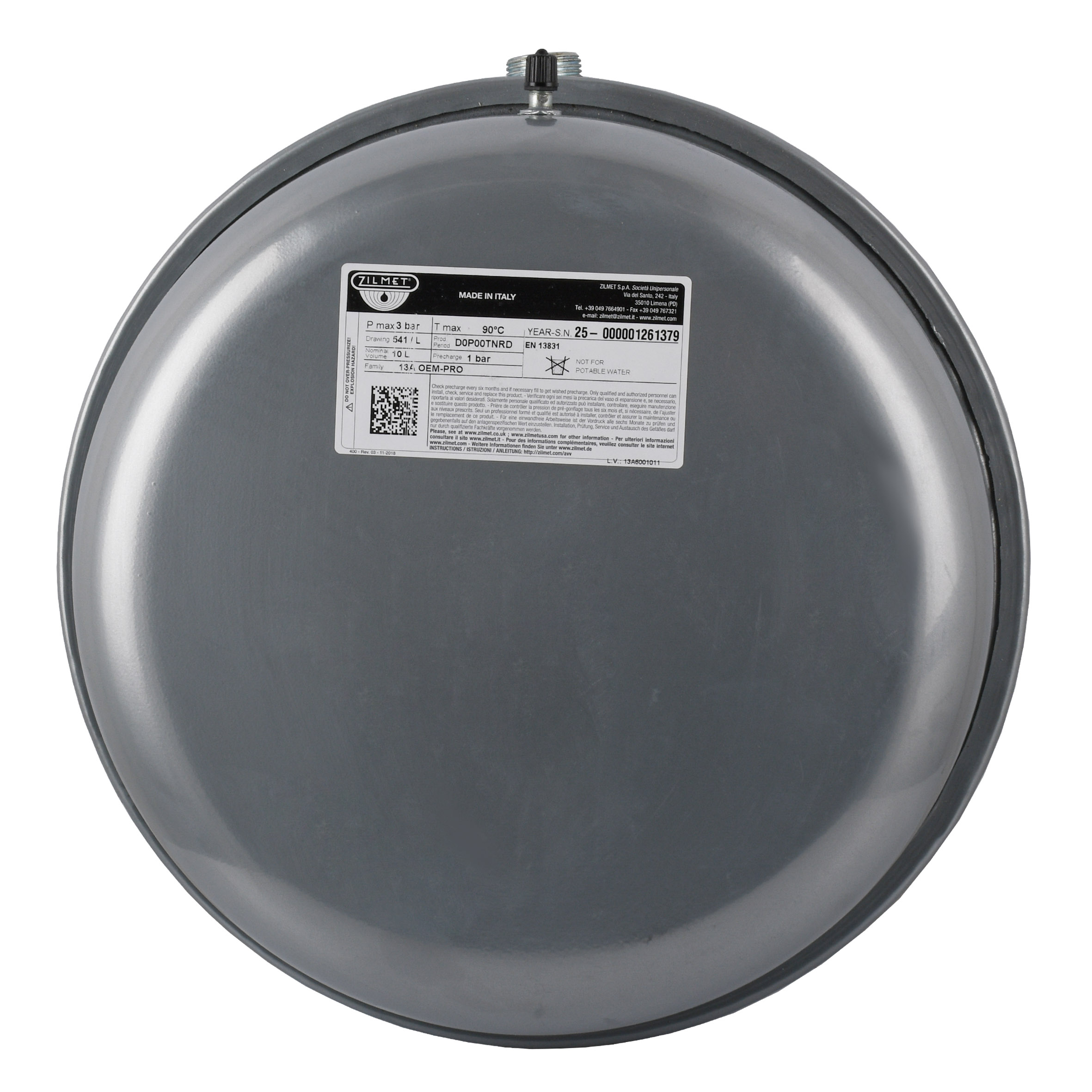 Бак Zilmet oem-pro для монтажу в котли Арт 541 10л. 3bar ( 13A6001011 )