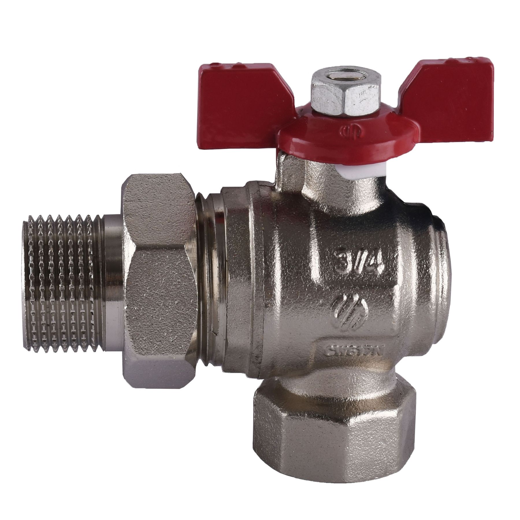 Кран кульовий ARCO 3/4″ SENA 154304 кутовий з американкою (754304)