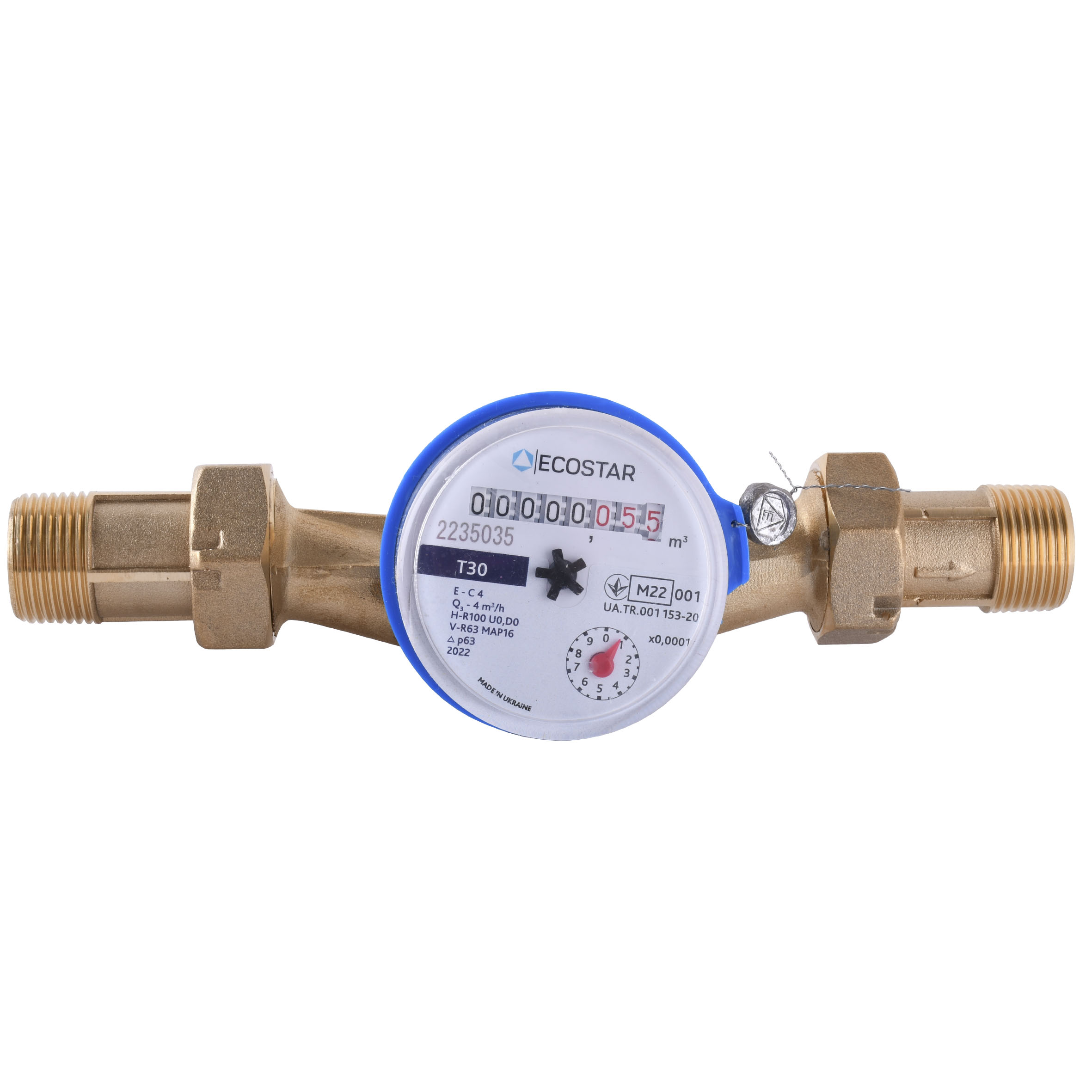 Лічильник холодної води ECOSTAR DN20 3/4″ L130 E-C 4,0