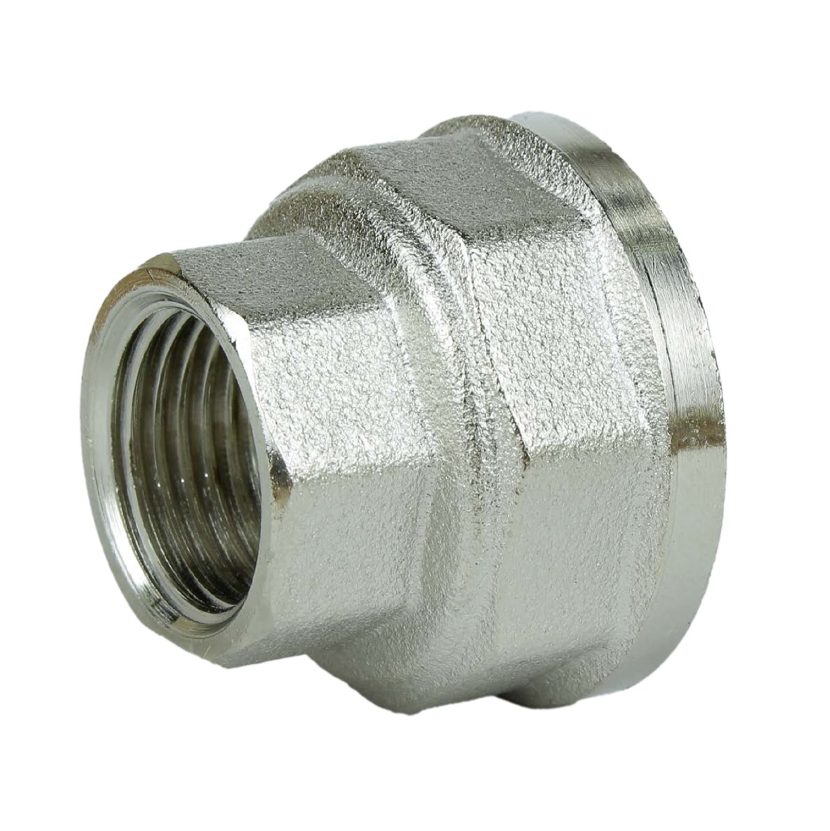 Муфта редукційна 1″х3/4″ВВ нікельована восьмигранна А0332А(нк)