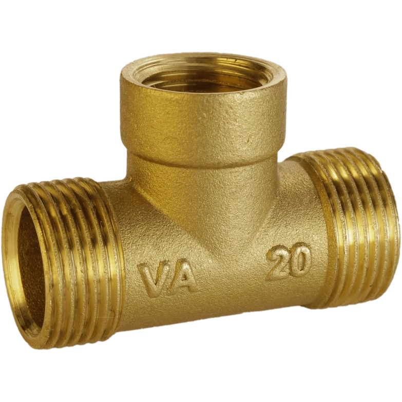 Трійник редукційний 3/4″х1/2″х3/4″ЗВЗ латунний А0224А