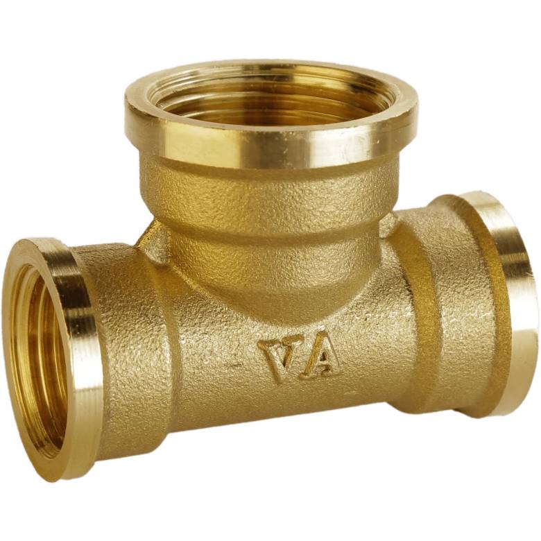 Трійник редукційний 1/2″х3/4″х1/2″ВВВ латунний А0217А