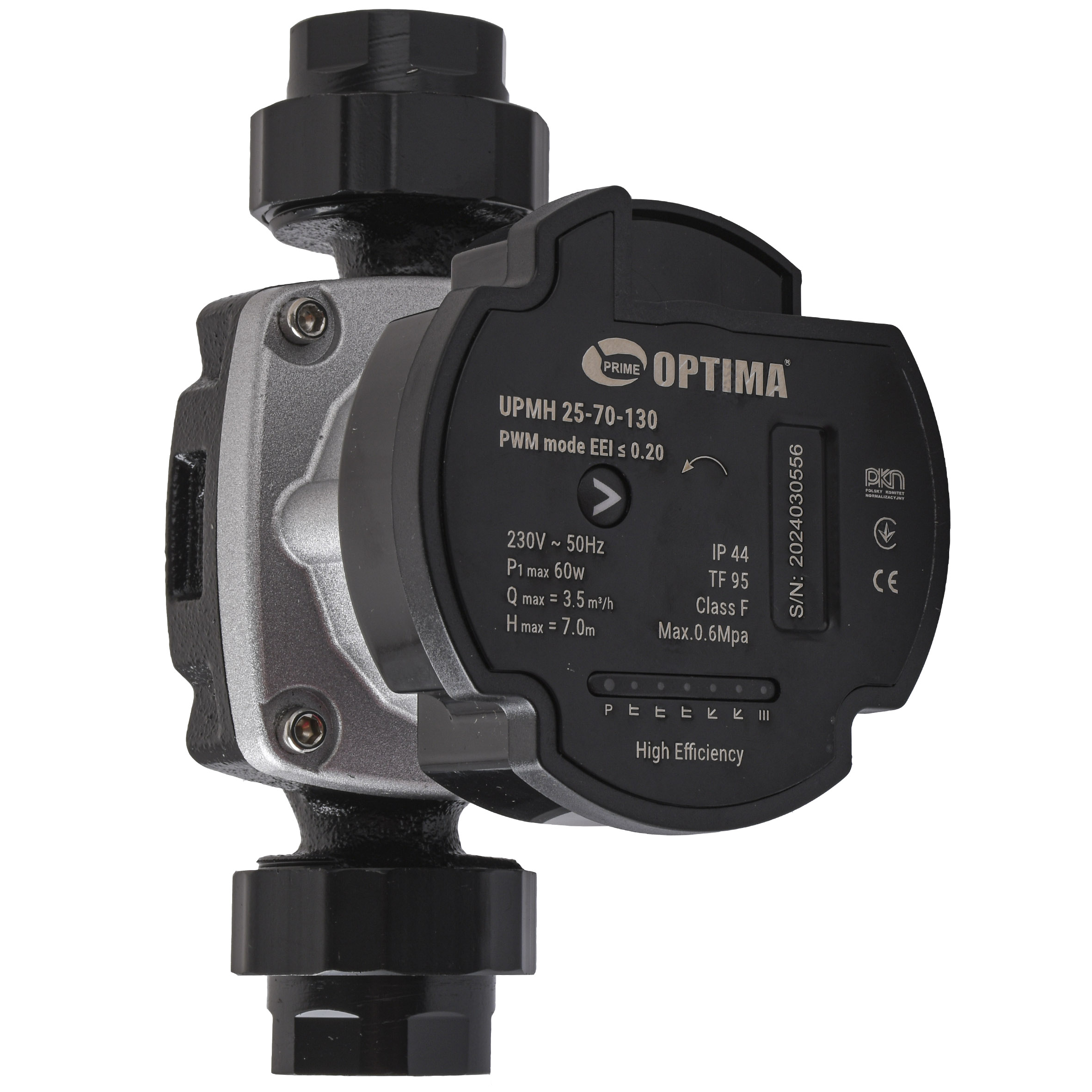 Насос циркуляційний енергоощадний Optima PRIME UPMH 25-70AUTO 130мм + гайки