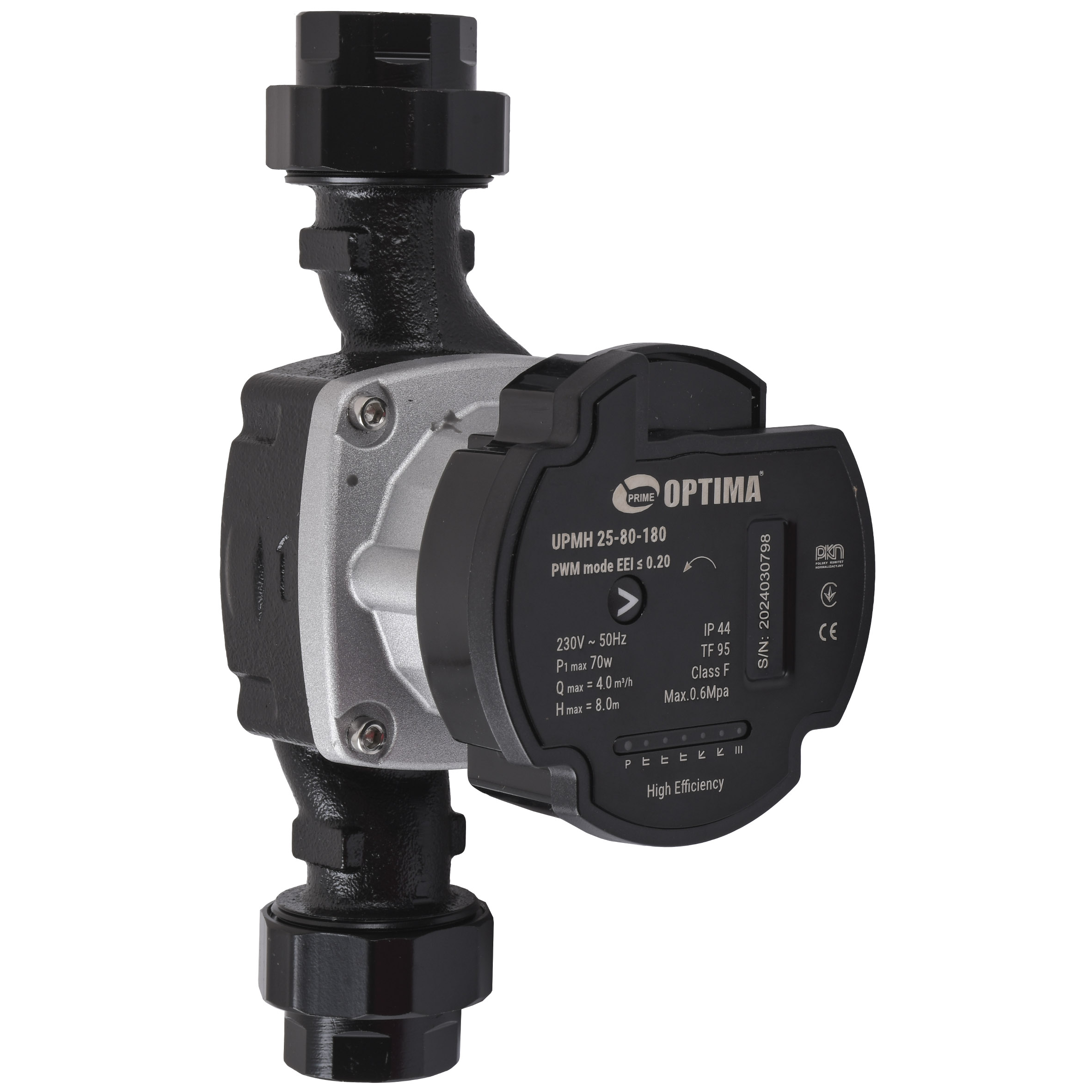 Насос циркуляційний енергоощадний Optima PRIME UPMH 25-80AUTO 180мм + гайки