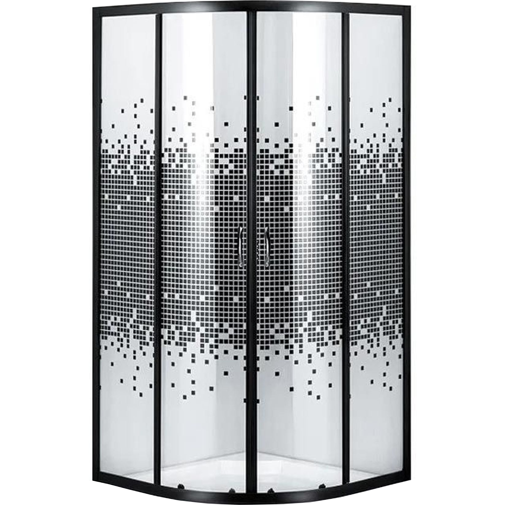 Душова кабіна півкругла без піддона WISLA N90TB.Mosaic BRAVO (1уп.)