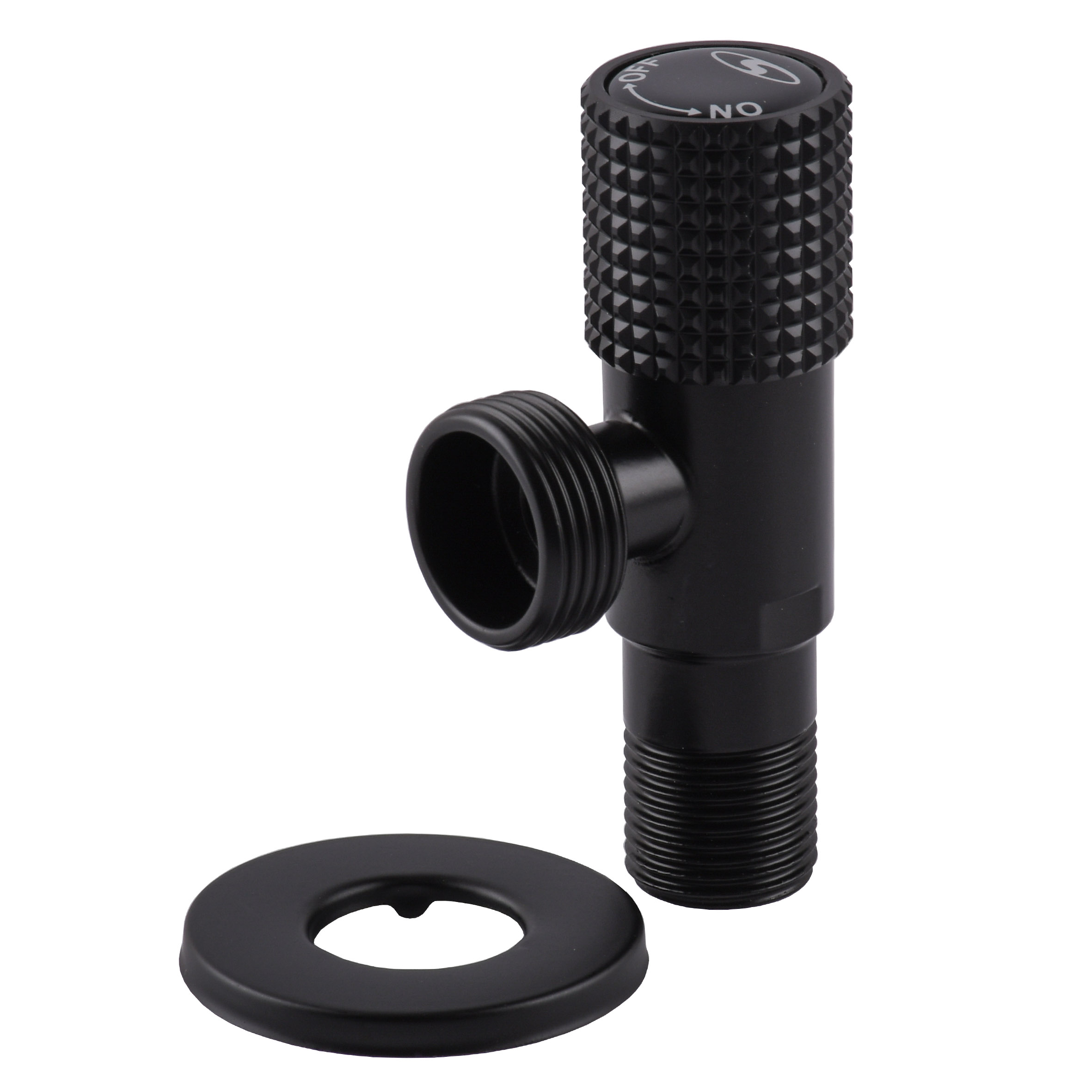 Кран кутовий кераміка SOLOMON EXCLUSIVE 1/2″X3/4″ 989 BB (BLACK/BLACK) ( 1шт.)