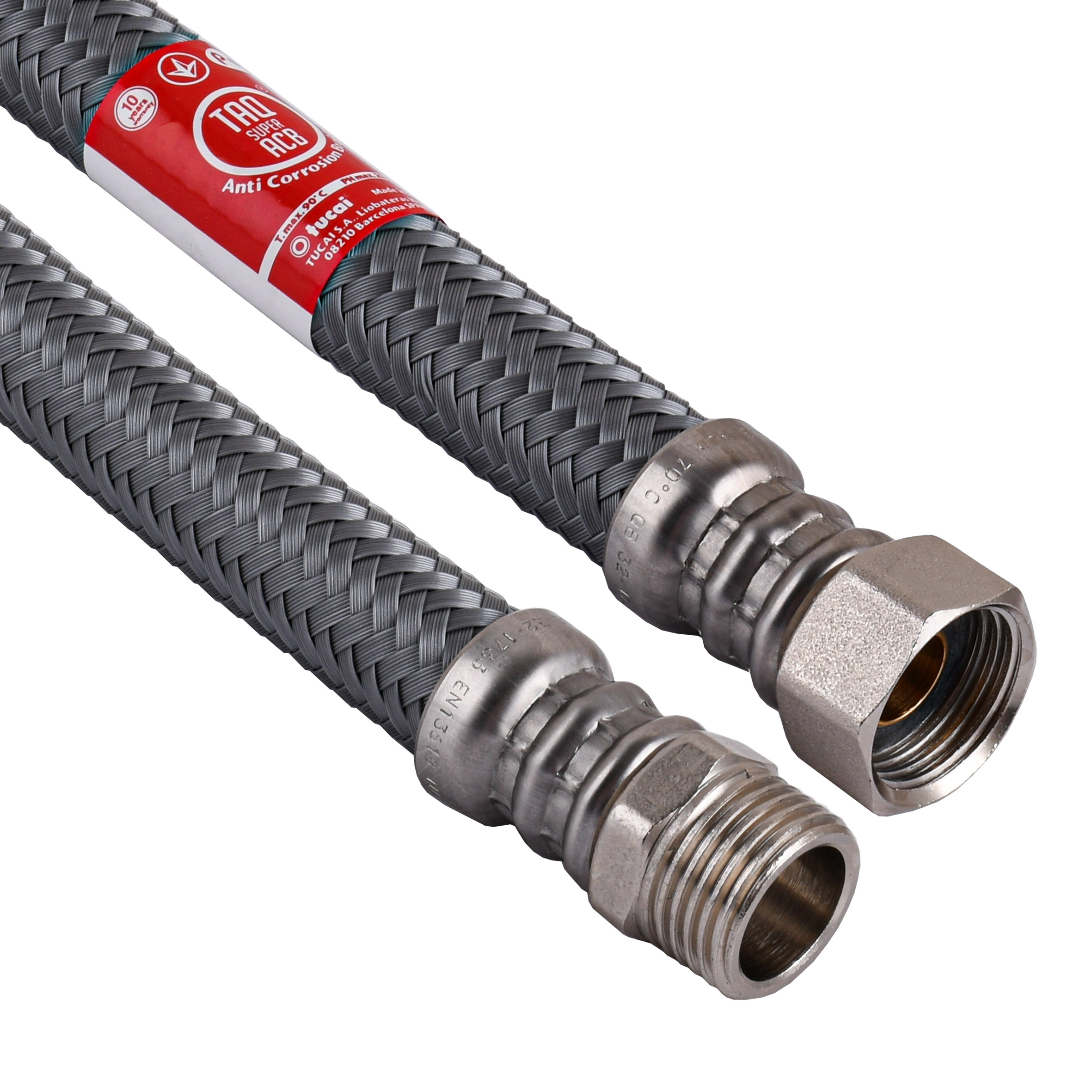 Шланг водяний TUCAI 1/2″x1/2″ ЗВ 0,4м SUPER АНТИКОРОЗІЯ TAQ МG-1212-400 204286