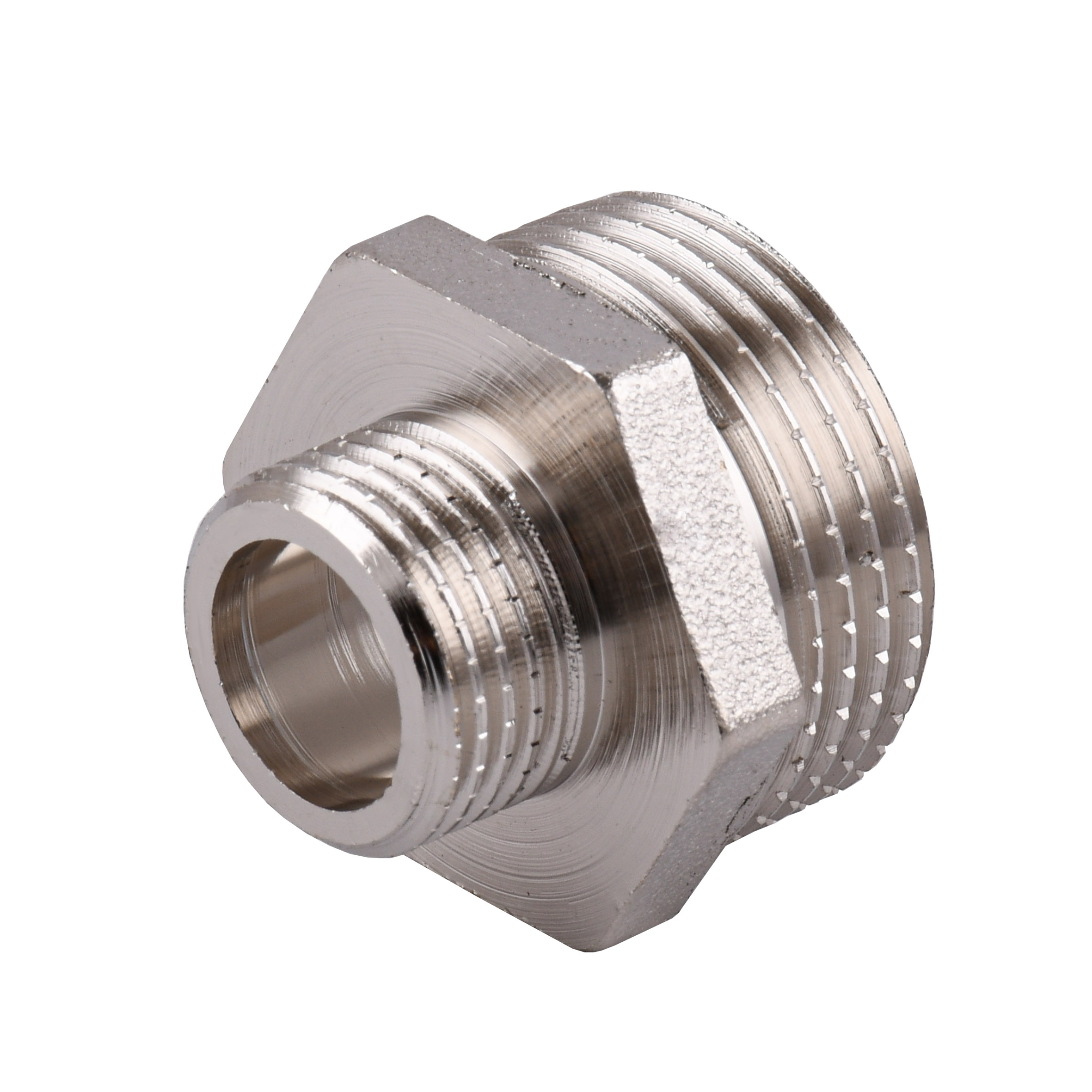 Ніпель редукційний 1″х1/2″ЗЗ нікельований під прокладку NN532G OPTIMUM