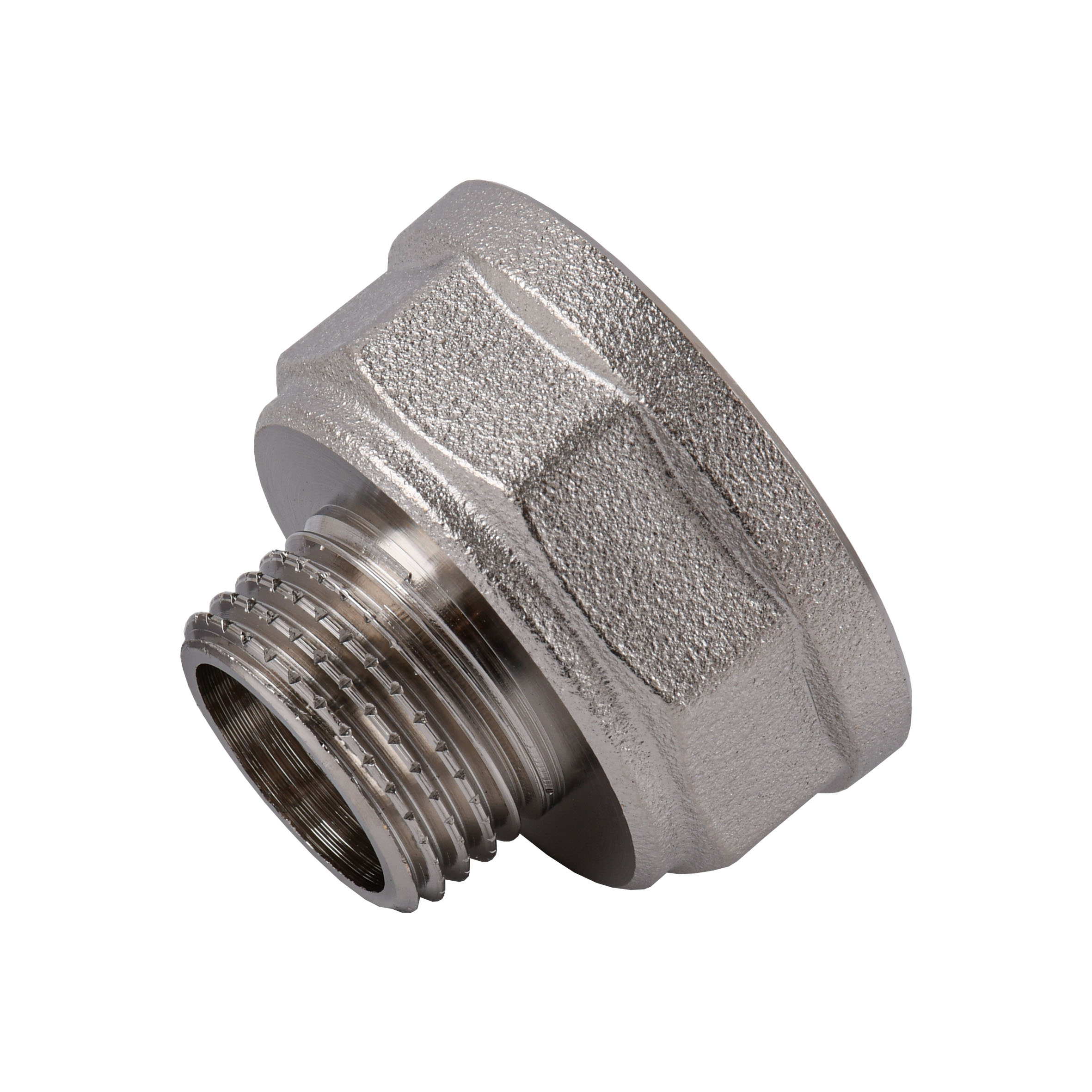 Перехідник редукційний 1″х1/2″ВЗ нікельований восьмигранний NK533O OPTIMUM