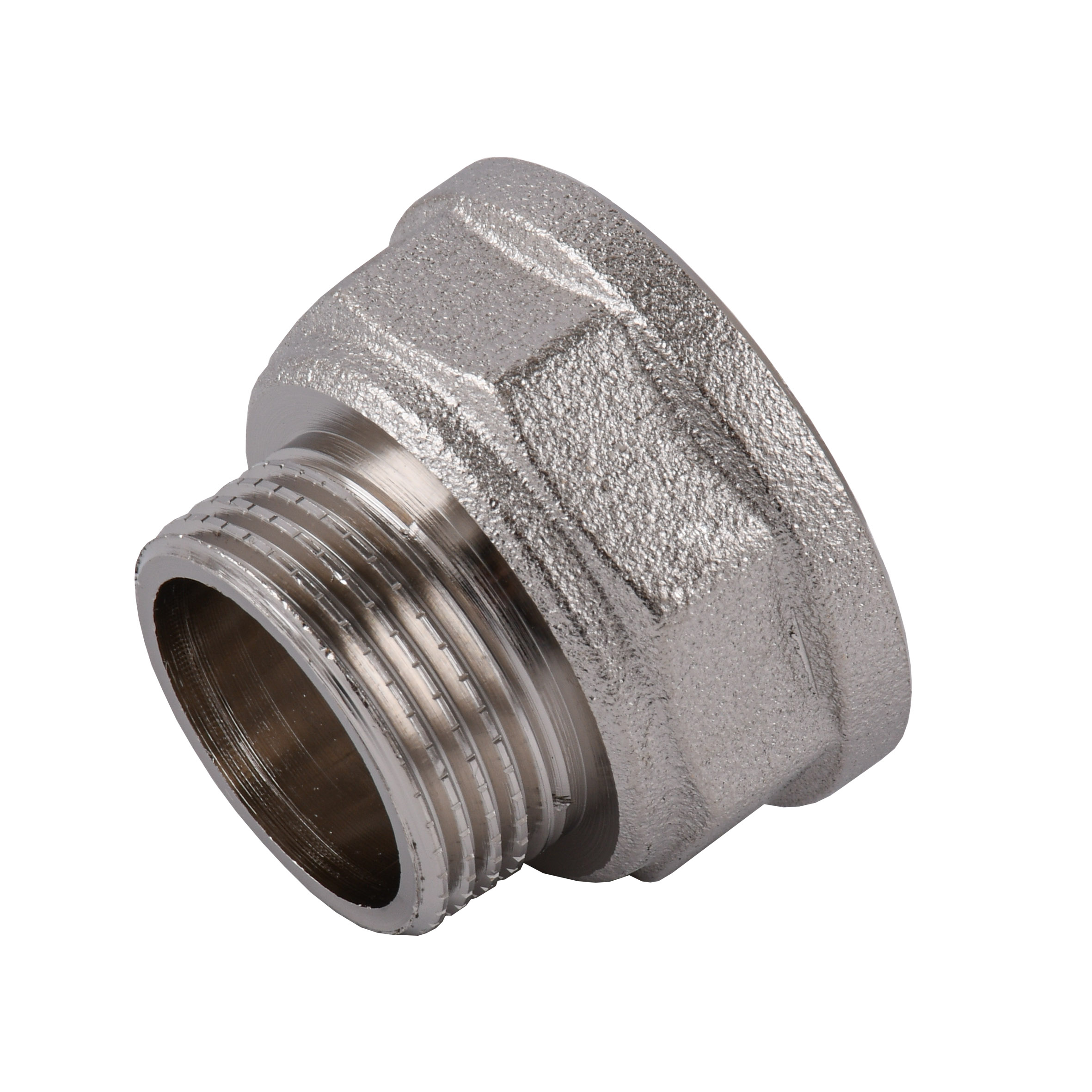 Перехідник редукційний 1″х3/4″ВЗ нікельований восьмигранний NK543O OPTIMUM