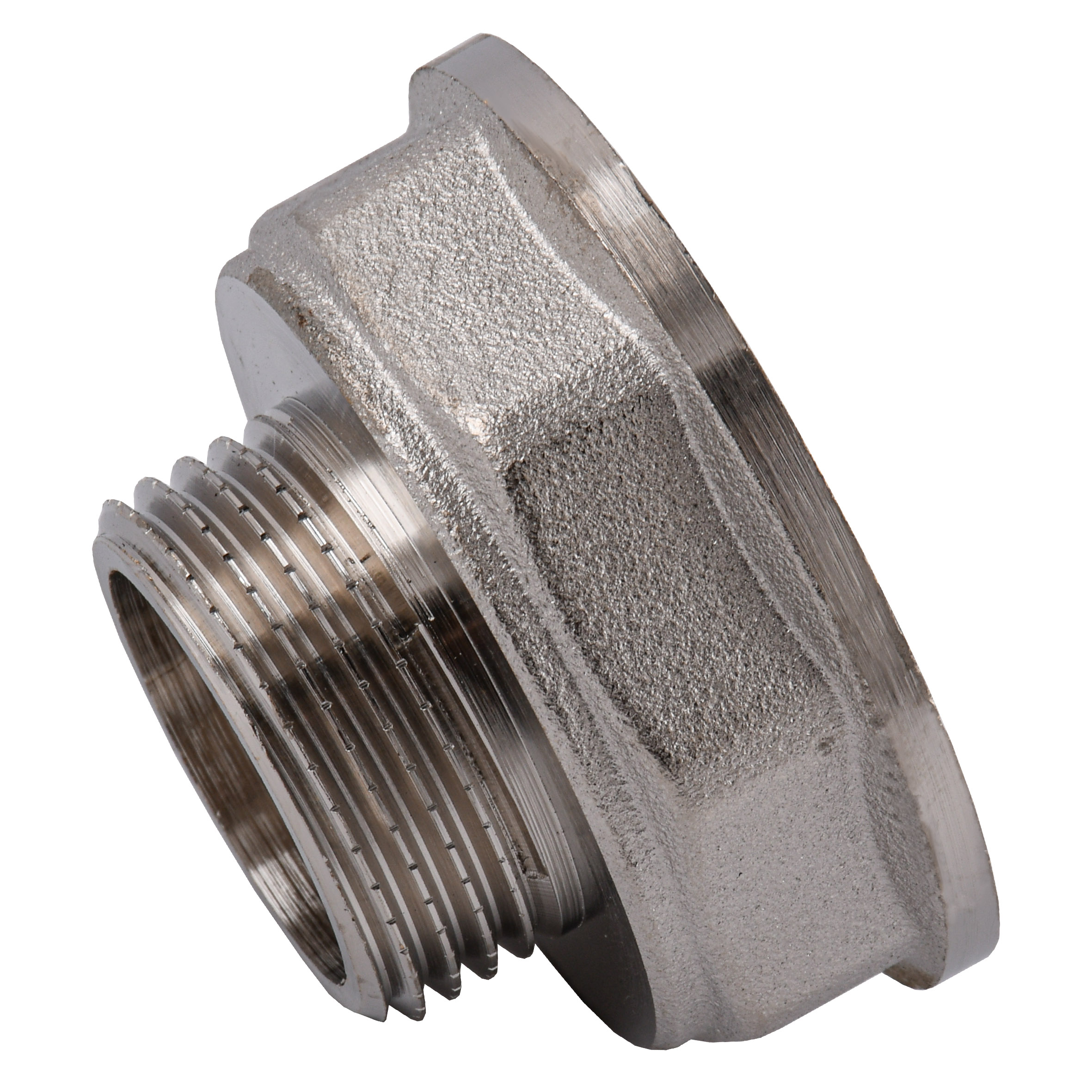 Перехідник редукційний 1 1/2″х1″ВЗ нікельований восьмигранний NK753O OPTIMUM