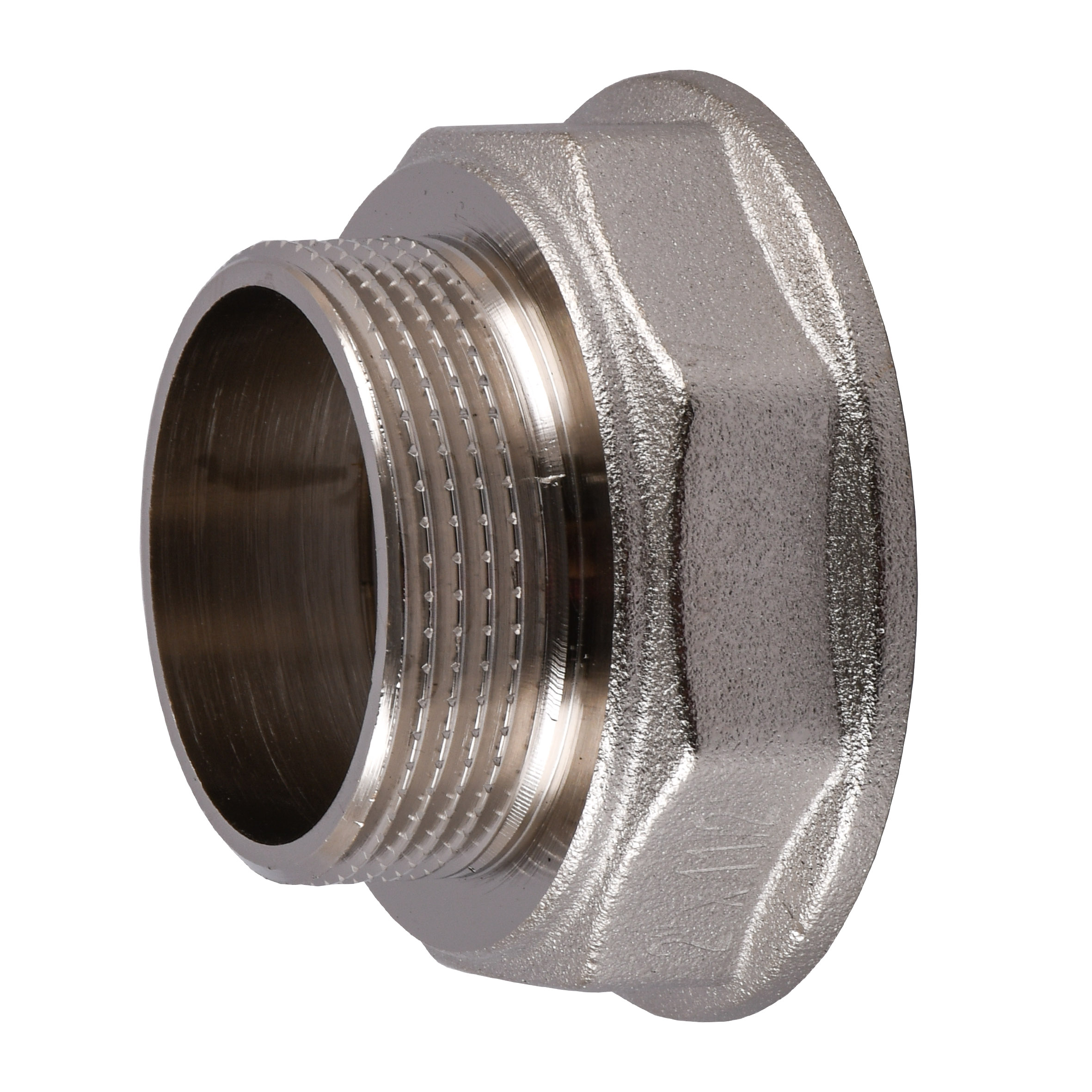 Перехідник редукційний 2″х1 1/2″ВЗ нікельований восьмигранний NK873O OPTIMUM