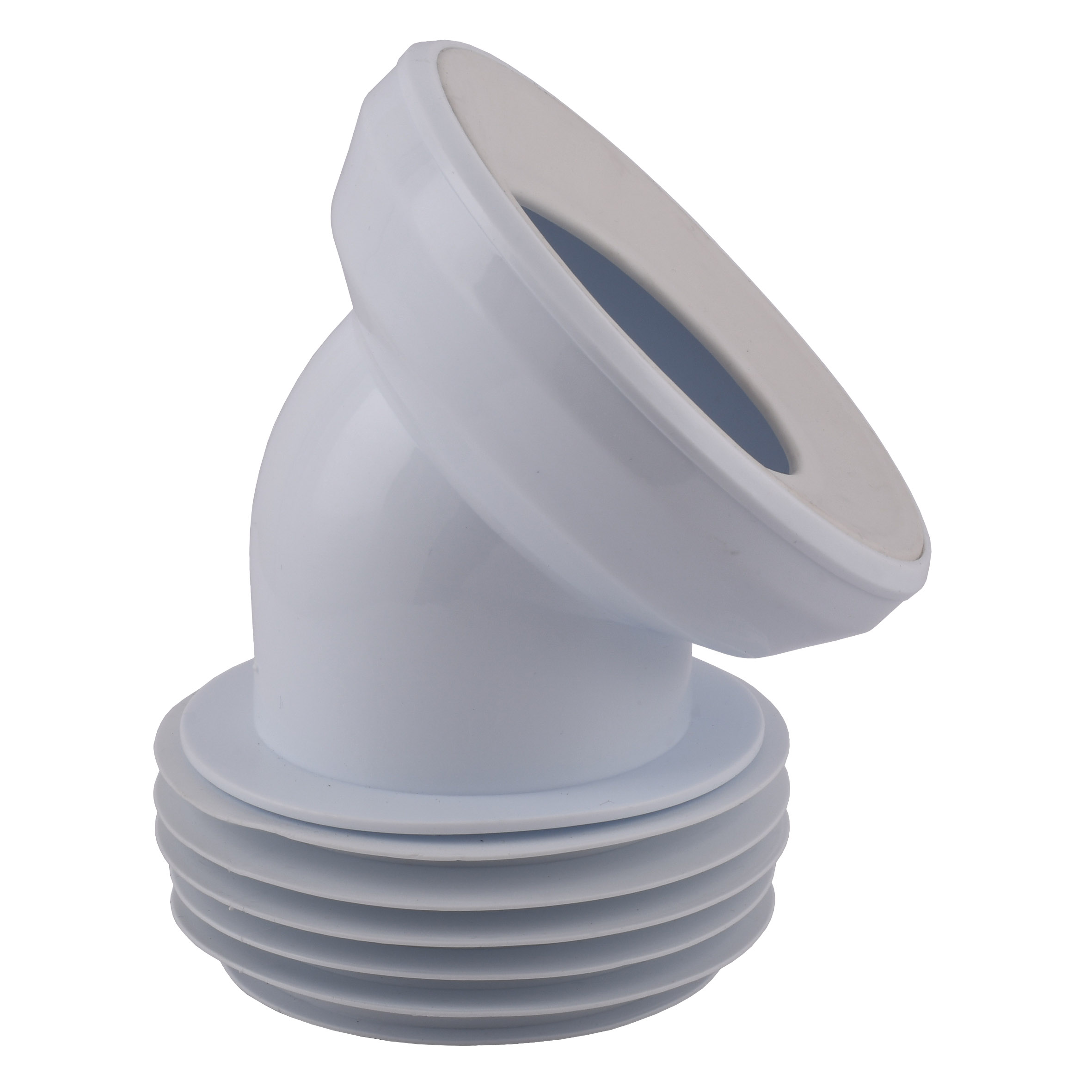 Коліно OPTIMUM для унітазу 45 ° D115 пластик з ущільненням OPTI 30515/147