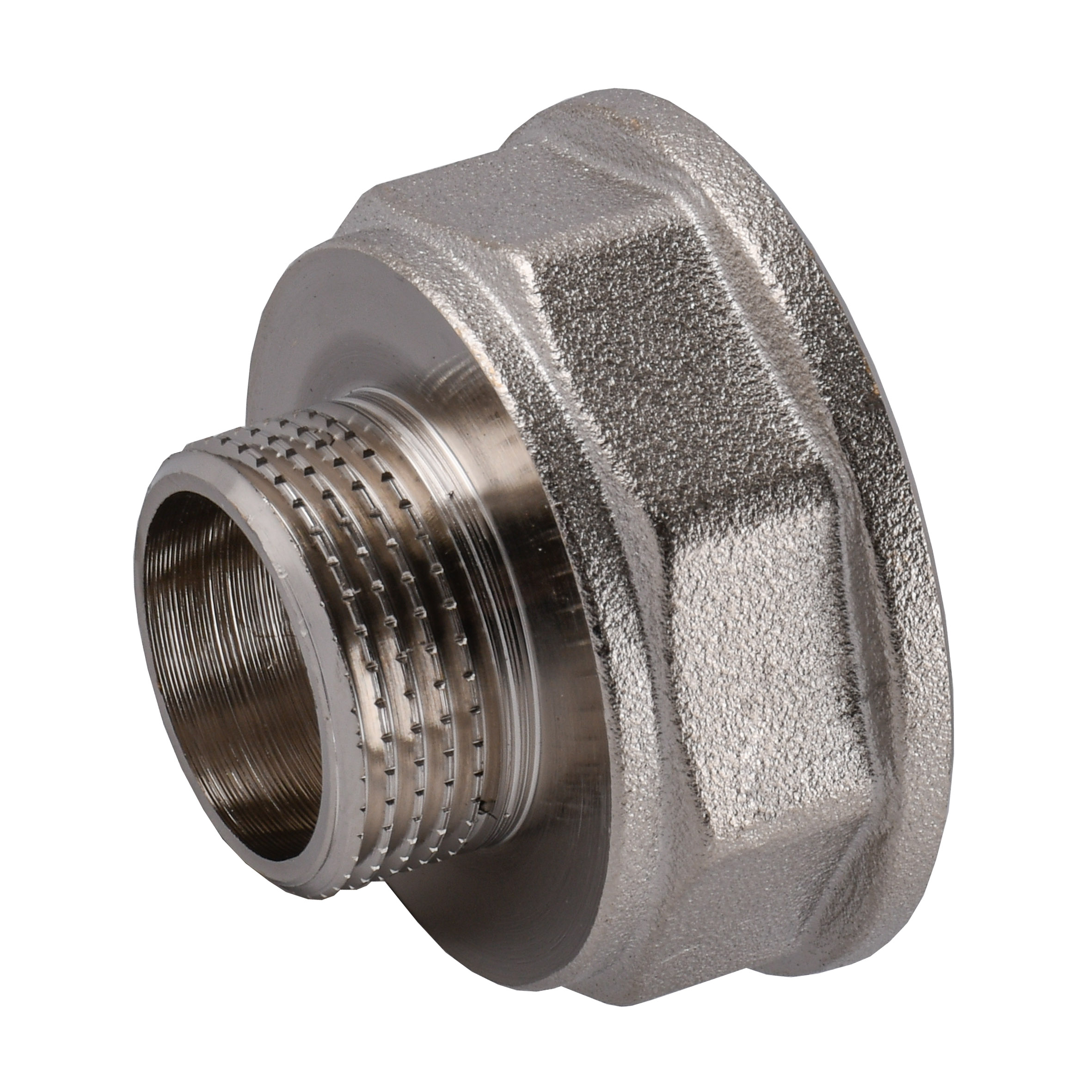 Перехідник редукційний 1 1/4″х 3/4″ВЗ нікельований восьмигранний NK643O OPTIMUM